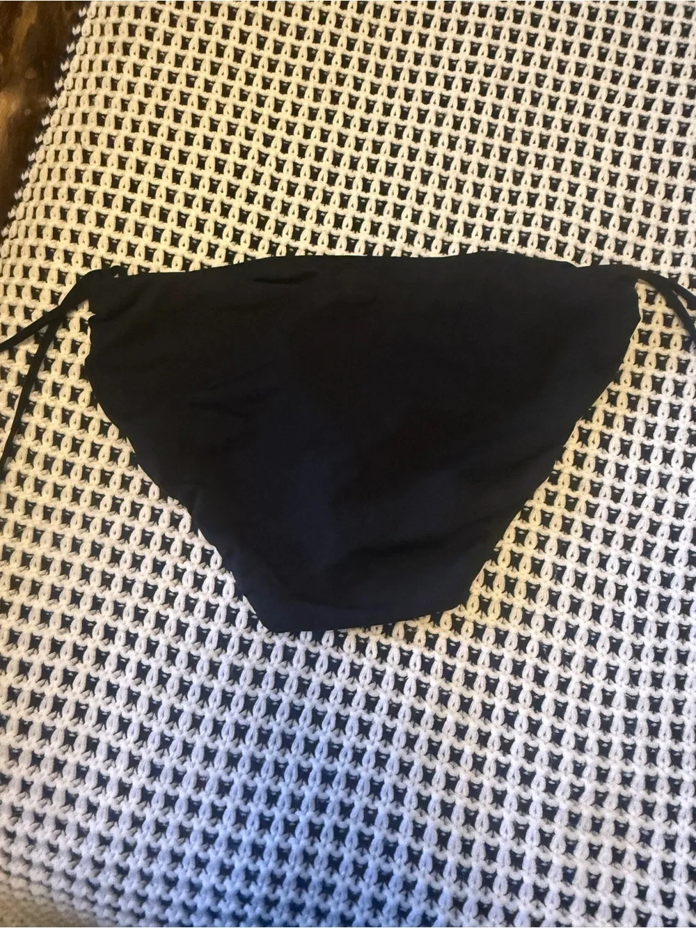 NWT - CRZ YOGA Black Side Tie Swim Bottom medium rise size L